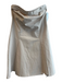 Le Lis Size Sm & Med Tan Cotton Strapless Back Zip Button Detail Dress Tan / Sm & Med