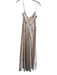 Selfie Leslie Size XS Beige, Pink & Brown Polyester Floral Back Zip Maxi Dress Beige, Pink & Brown / XS
