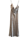 Selfie Leslie Size XS Beige, Pink & Brown Polyester Floral Back Zip Maxi Dress Beige, Pink & Brown / XS