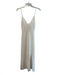Wilfred Size Medium White Cotton Knit Spaghetti Strap Slit Maxi Dress White / Medium