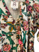 Figue Size XS Beige, Green & Multi Cotton Belted V Neck Floral Dress Beige, Green & Multi / XS
