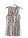 Le Lis Size Medium White & Red Cotton Sleeveless Back Zip Round Neck Dress White & Red / Medium