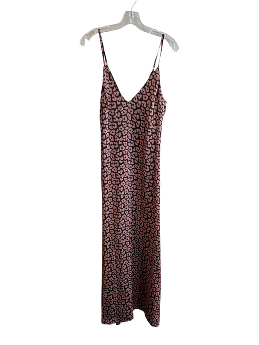 Club L London Size 12 Rose & Black Polyester All Over Print Back Zip Dress Rose & Black / 12