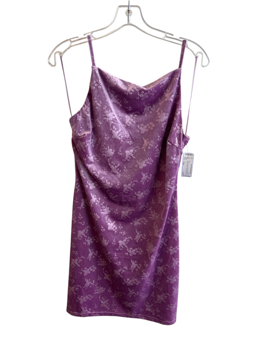 Le Lis Size Large Purple Polyester Adjustable Spaghetti Straps Square Neck Dress Purple / Large