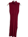 Le Lis Size XS Maroon Rayon & Nylon Mock Neck Shoulder Pads Sleeveless Dress Maroon / XS