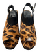 Stuart Weitzman Shoe Size 8 Black & Brown Calf hair Leopard Print Peep Toe Shoes Black & Brown / 8