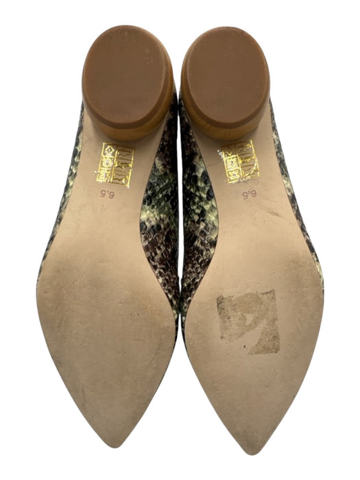 Jeffrey Campbell Shoe Size 6.5 Beige, Brown & Black Leather Upper Loafers Beige, Brown & Black / 6.5