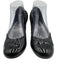 Tory Burch Shoe Size 7.5 Black Leather Upper Patent Toe Cap Scrunch Pumps Black / 7.5