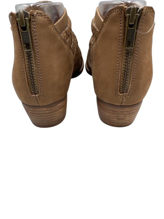 Seychelles Shoe Size 7.5 Dusty Brown Leather Upper Woven Detail Back Zip Booties Dusty Brown / 7.5