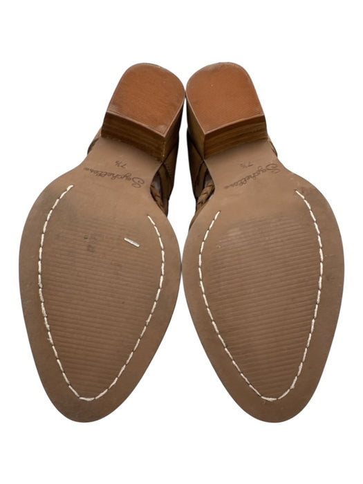 Seychelles Shoe Size 7.5 Dusty Brown Leather Upper Woven Detail Back Zip Booties Dusty Brown / 7.5