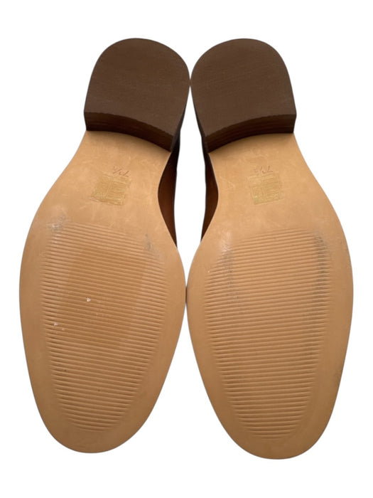 Madewell Shoe Size 7.5 Cognac Brown Leather Upper Elastic Side Pull Tab Boots Cognac Brown / 7.5