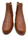 Madewell Shoe Size 7.5 Cognac Brown Leather Upper Elastic Side Pull Tab Boots Cognac Brown / 7.5