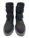 Paige Shoe Size 8 Black Leather Upper Shearling Detail Buckle Side Zip Boots Black / 8