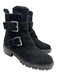 Paige Shoe Size 8 Black Leather Upper Shearling Detail Buckle Side Zip Boots Black / 8
