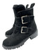 Paige Shoe Size 8 Black Leather Upper Shearling Detail Buckle Side Zip Boots Black / 8