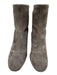 Coach Shoe Size 6.5 Gray Leather Upper Suede Sock Ankle Block Heel Boots Gray / 6.5