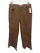 We The Free Size 28 Brown Cotton Denim Raw Hem Button Fly Straight Leg Jeans Brown / 28