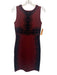 Carmen Carmen Marc Valvo Size S Red & Black Acrylic & Wool Sleeveless Knit Dress Red & Black / S