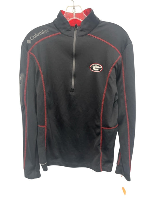 Columbia Golf Size S Black & Red Polyester Mesh Quarter Zip Athletic Jacket Black & Red / S