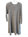 Autumn Cashmere Size Large Light Gray Cashmere Long Sleeve Mesh Sleeves Dress Light Gray / Large