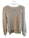 Z Supply Size XS Beige Cotton Blend Double Crew Neck Long Sleeve Sweater Beige / XS