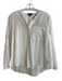 Theory Size Large White Cotton Voile Half Button Top White / Large
