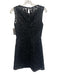 Milly Size 0 Black Polyester Embroidered Overaly Sleeveless Mini Dress Black / 0