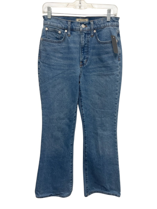 Madewell Size 26 Light Med Wash Cotton Blend High Rise Zip & Button Flare Jeans Light Med Wash / 26