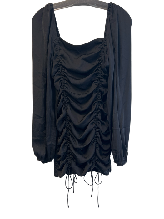 Mable Size L Black Missing Fabric Tag Smocked Off Shoulder Mini Dress Black / L