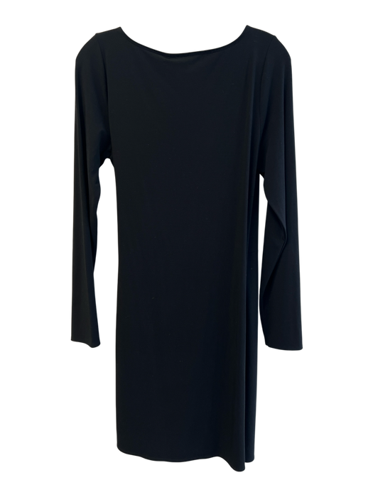 Ten Aritzia Size L Black Tencel Modal Faux Wrap Long Sleeve Above Knee Dress Black / L