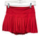 Goldhinge Size Est S Red Missing Fabric Tag Elastic Waistband Pleated Skirt Red / Est S