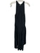 Ramy Brook Size S Black Polyester Sleeveless Gathered Detail Shirred Waist Dress Black / S