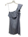 Theory Size 6 Light Blue Linen Blend Chambray One Shoulder Ruffle top Dress Light Blue / 6