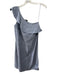 Theory Size 6 Light Blue Linen Blend Chambray One Shoulder Ruffle top Dress Light Blue / 6