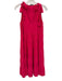 Amanda Uprichard Size XS Hot pink Polyester V Neck Sleeveless Tiered Dress Hot pink / XS