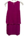 Trina Turk Size 2 Magenta Polyester Sleeveless Keyhole Back Layered Detail Dress Magenta / 2