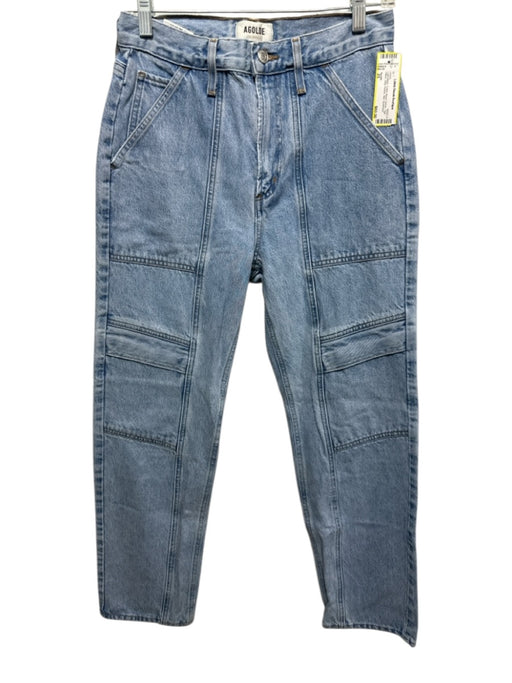 Agolde Size 25 Light Wash Cotton Blend Denim High Waist Utility Pocket Jeans Light Wash / 25