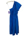 J Crew Size S Blue Cotton Cold Shoulder Smocked Waist Pockets Maxi Dress Blue / S