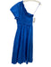 J Crew Size S Blue Cotton Cold Shoulder Smocked Waist Pockets Maxi Dress Blue / S