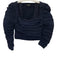 Kourt Size M Navy Polyester Accordian Pleats Square Neck Long Balloon Sleeve Top Navy / M