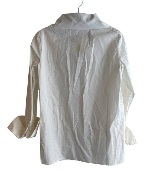 COS Size 2 White Cotton Collar Button Down Long Sleeve Top White / 2