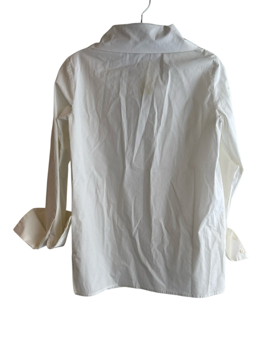 COS Size 2 White Cotton Collar Button Down Long Sleeve Top White / 2