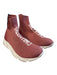Valentino Shoe Size 7.5 Pink Textile Metallic Thread Logo Sock Sneaker Shoes Pink / 7.5