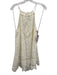 Lovers + Friends Size S Cream Cotton Eyelet Lace High Neck Tie Back Mini Dress Cream / S