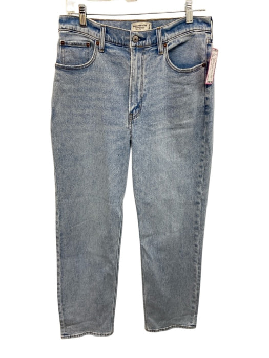 Abercrombie & Fitch Size 30 Light Wash Cotton High Rise Ankle Straight Jeans Light Wash / 30