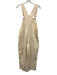 Lovers + Friends Size S Cream Cotton Twill Button Sides Wide Leg Cargo Overalls Cream / S