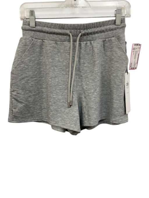 Alo Yoga Size S Gray Polyester Blend Drawstring Waist High Rise Shorts Gray / S