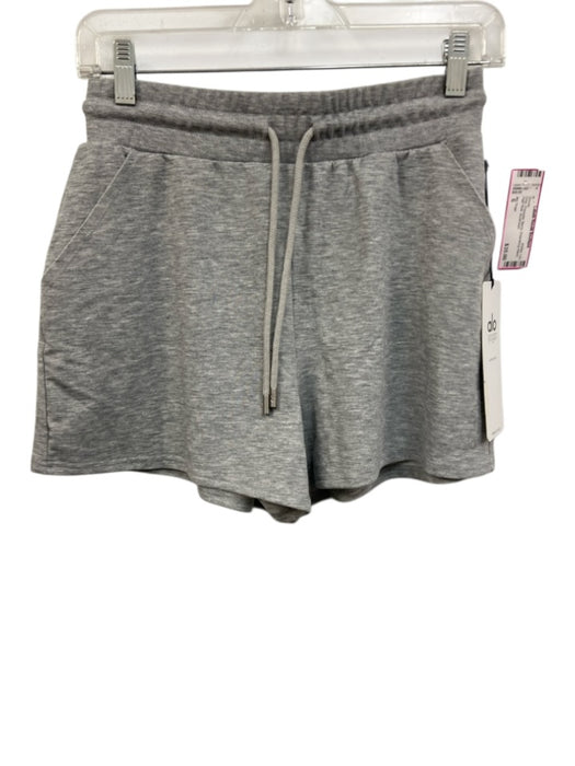 Alo Yoga Size S Gray Polyester Blend Drawstring Waist High Rise Shorts Gray / S