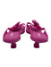 Melissa Shoe Size 10 Pink Rubber 3D floral applique Thong Kitten Heel Sandals Pink / 10