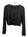 Reformation Size L Black Tencel Blend Wide Neck Long Sleeve Cut Out Top Black / L